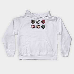 Trendy Happy Faces Sticker Pack Kids Hoodie